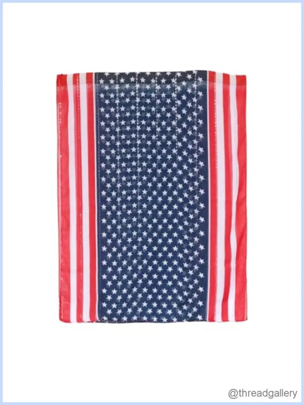 Patriotic USA Flag Scarf Women Long Neck Shawl Wrap Voile Fabric